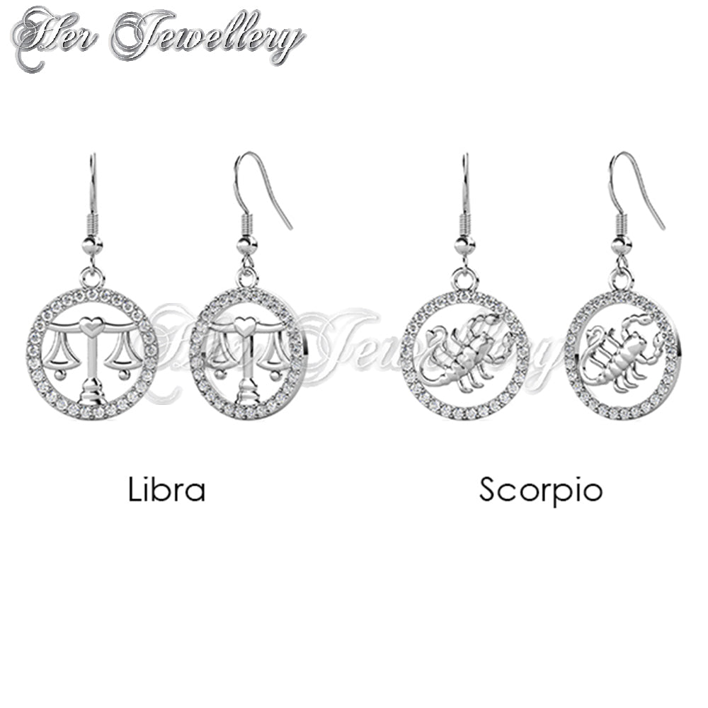 12 Horoscope Circlet Hook Earrings (12 Months)