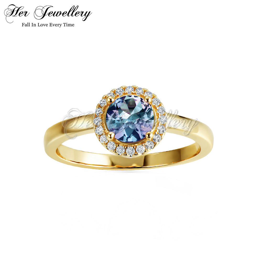 Solnechno Round Alexandrite Ring