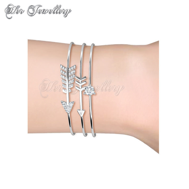 Swarovski Crystals Cupid Bangle - Her Jewellery