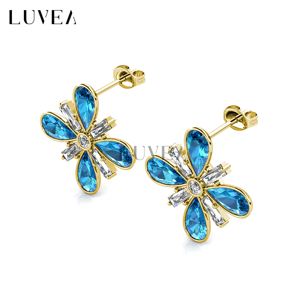 Four Crystals Earrings