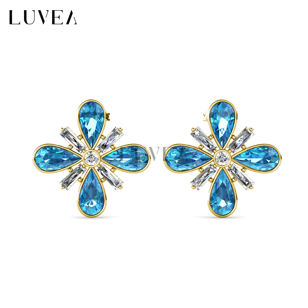 Four Crystals Earrings