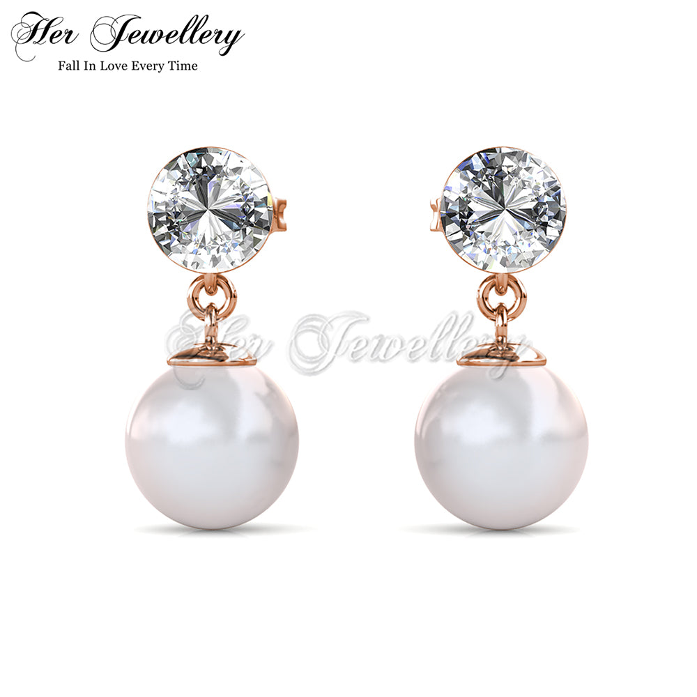 Simply Crystal Pearl Earrings