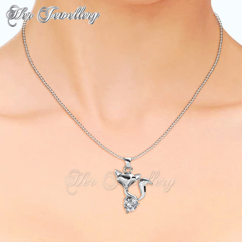 Swarovski Crystals Fox Pendant - Her Jewellery