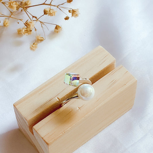 Pearl Cube Ring