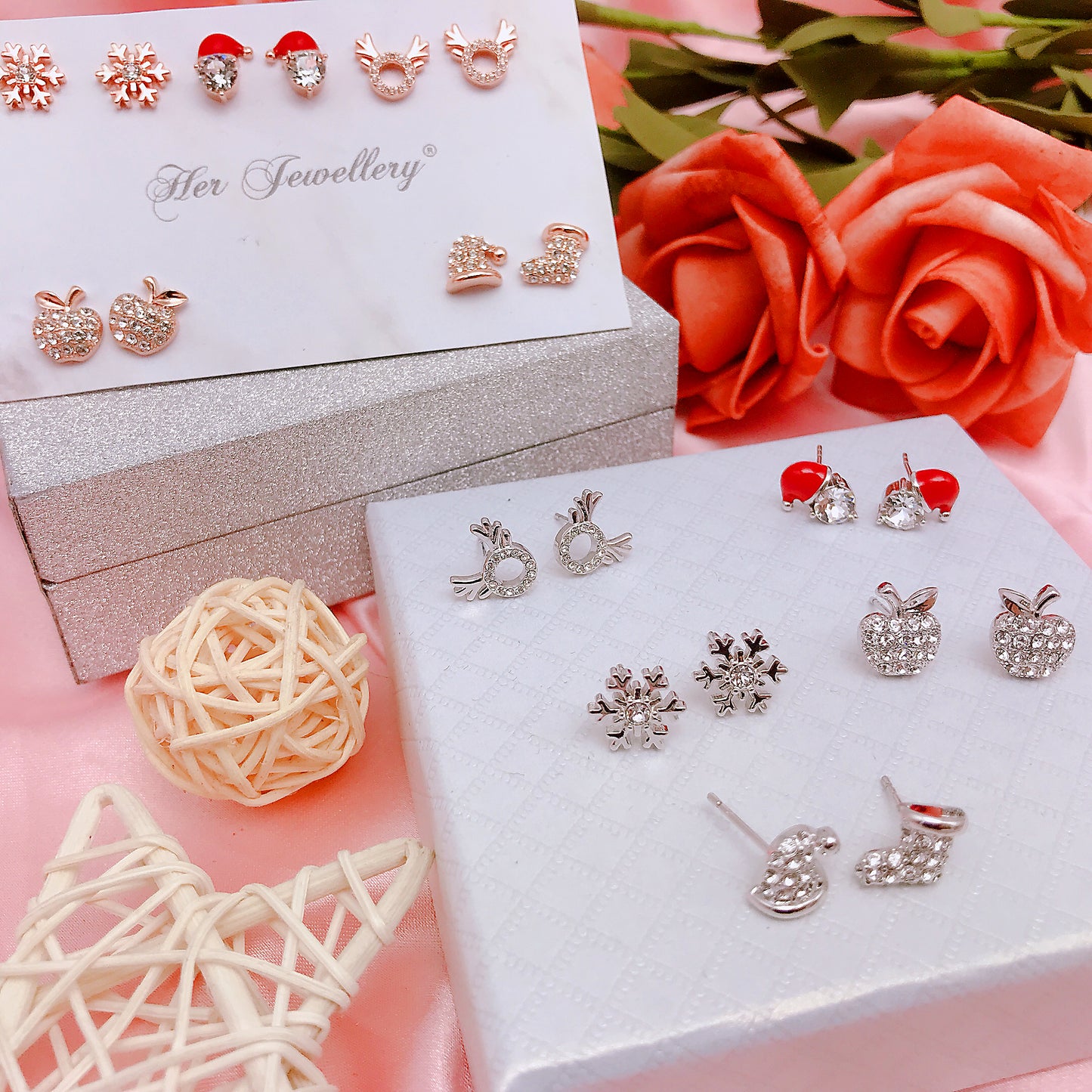 Rudolph Earrings Set