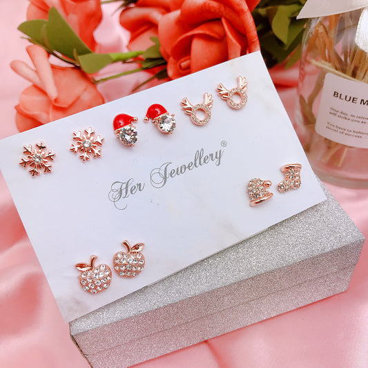 Rudolph Earrings Set
