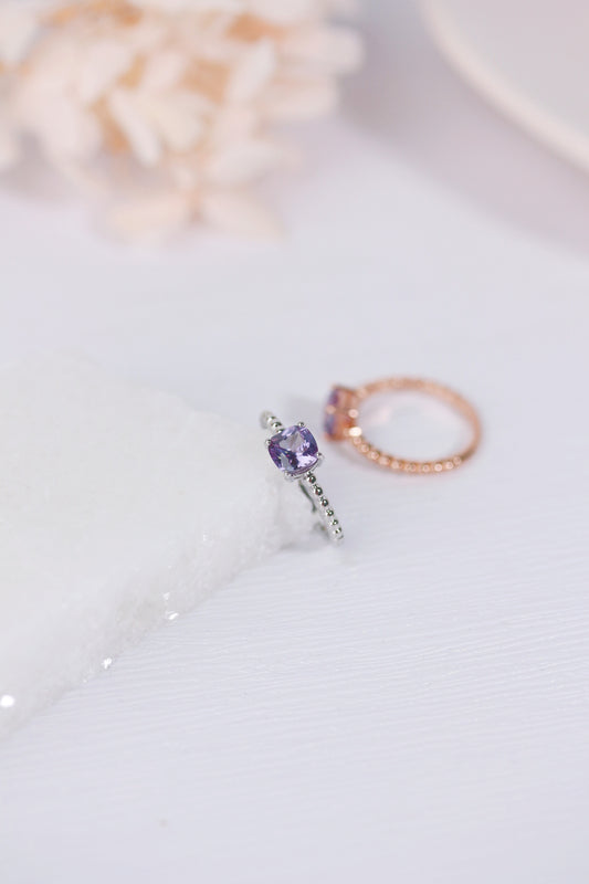 Squarish Alexandrite Ring