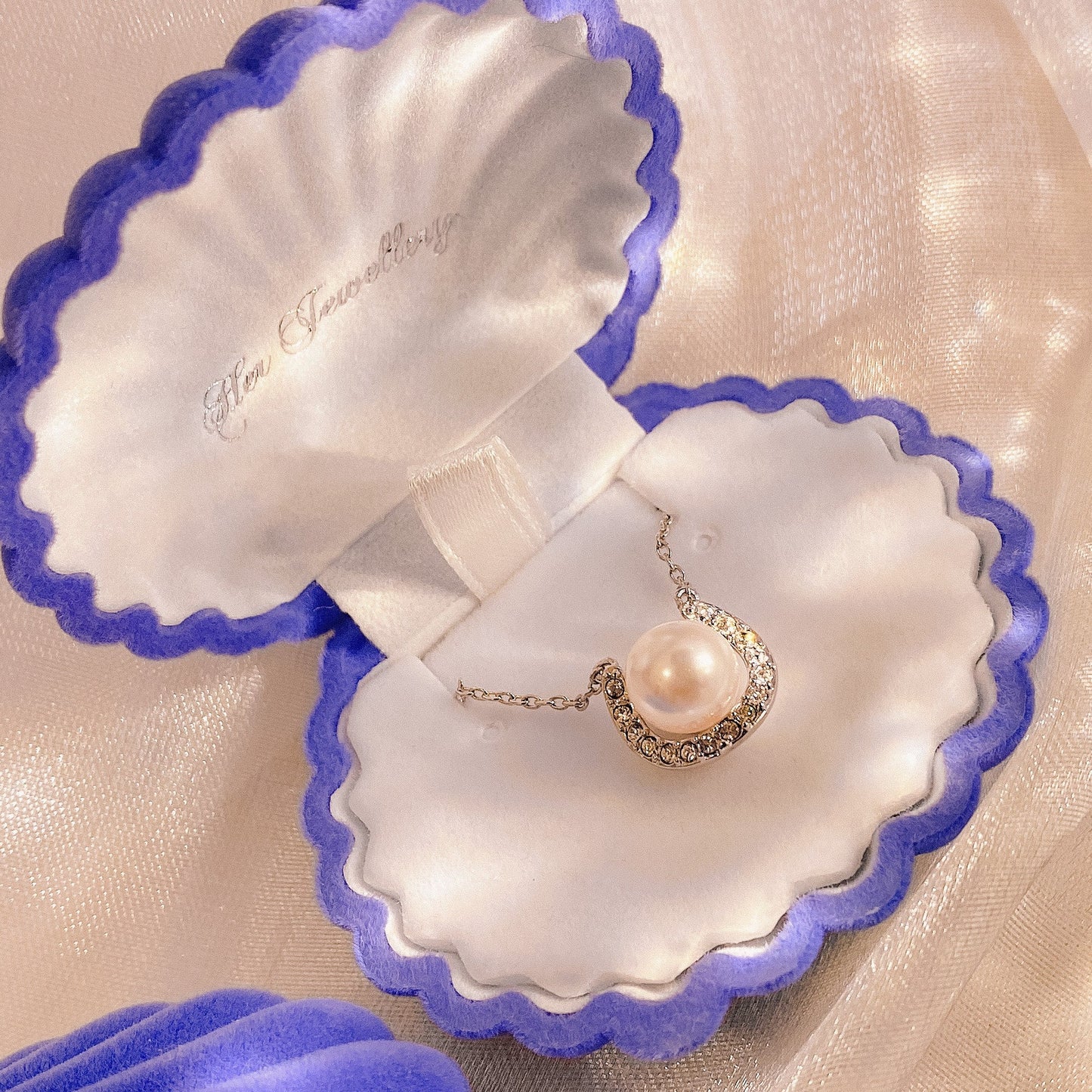 Crescent Pearl Pendant