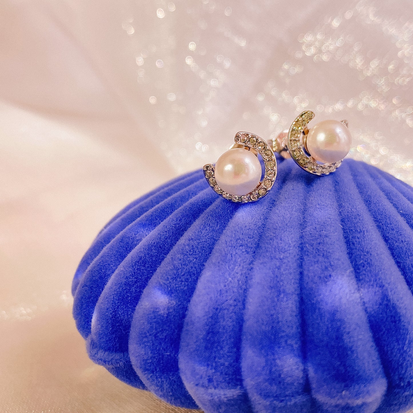 Crescent Pearl Earrings