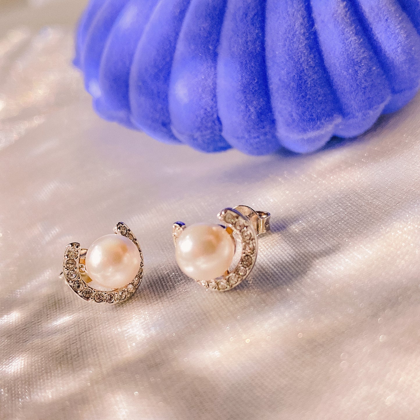 Crescent Pearl Earrings