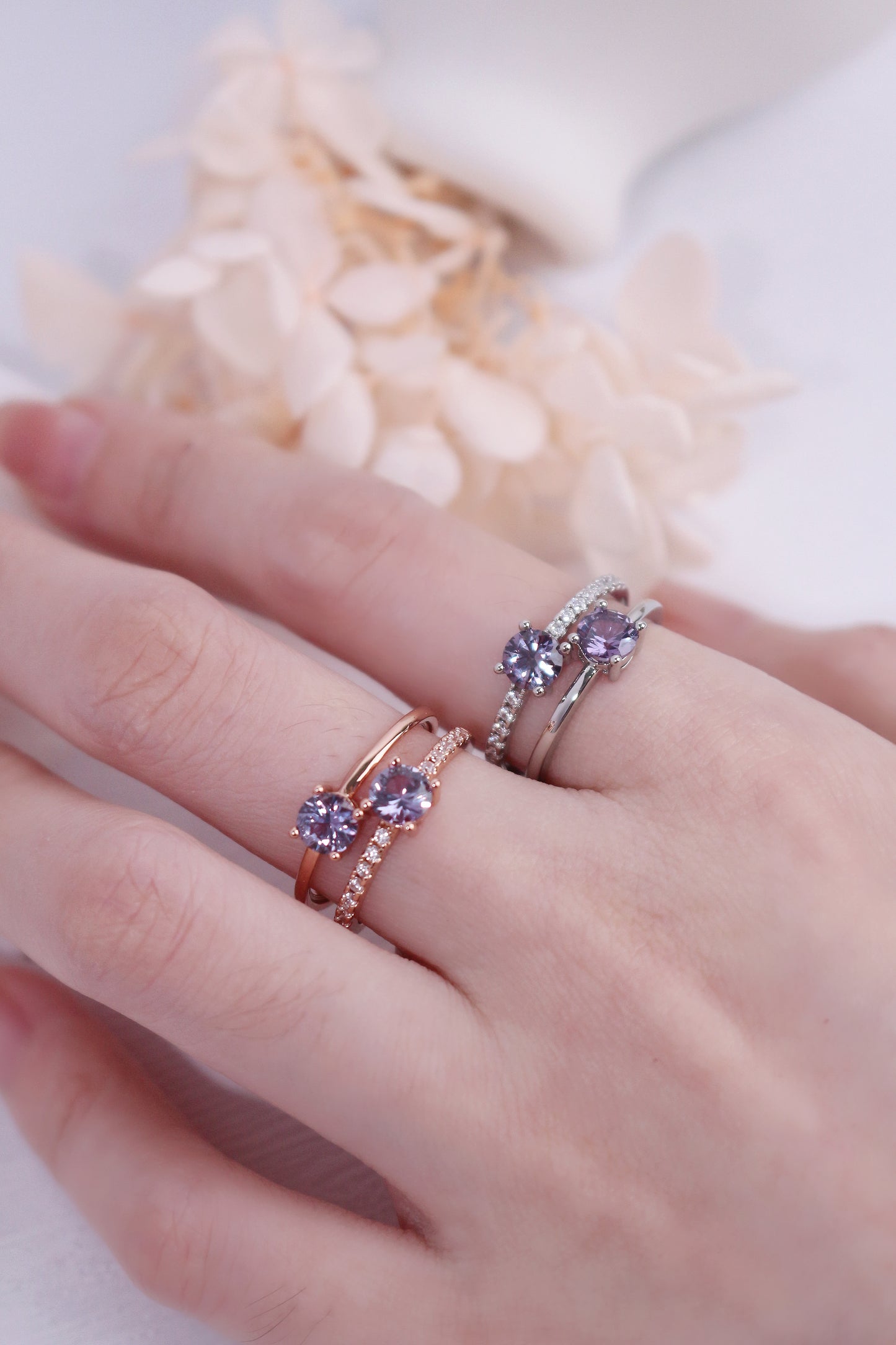 Twin Alexandrite Ring