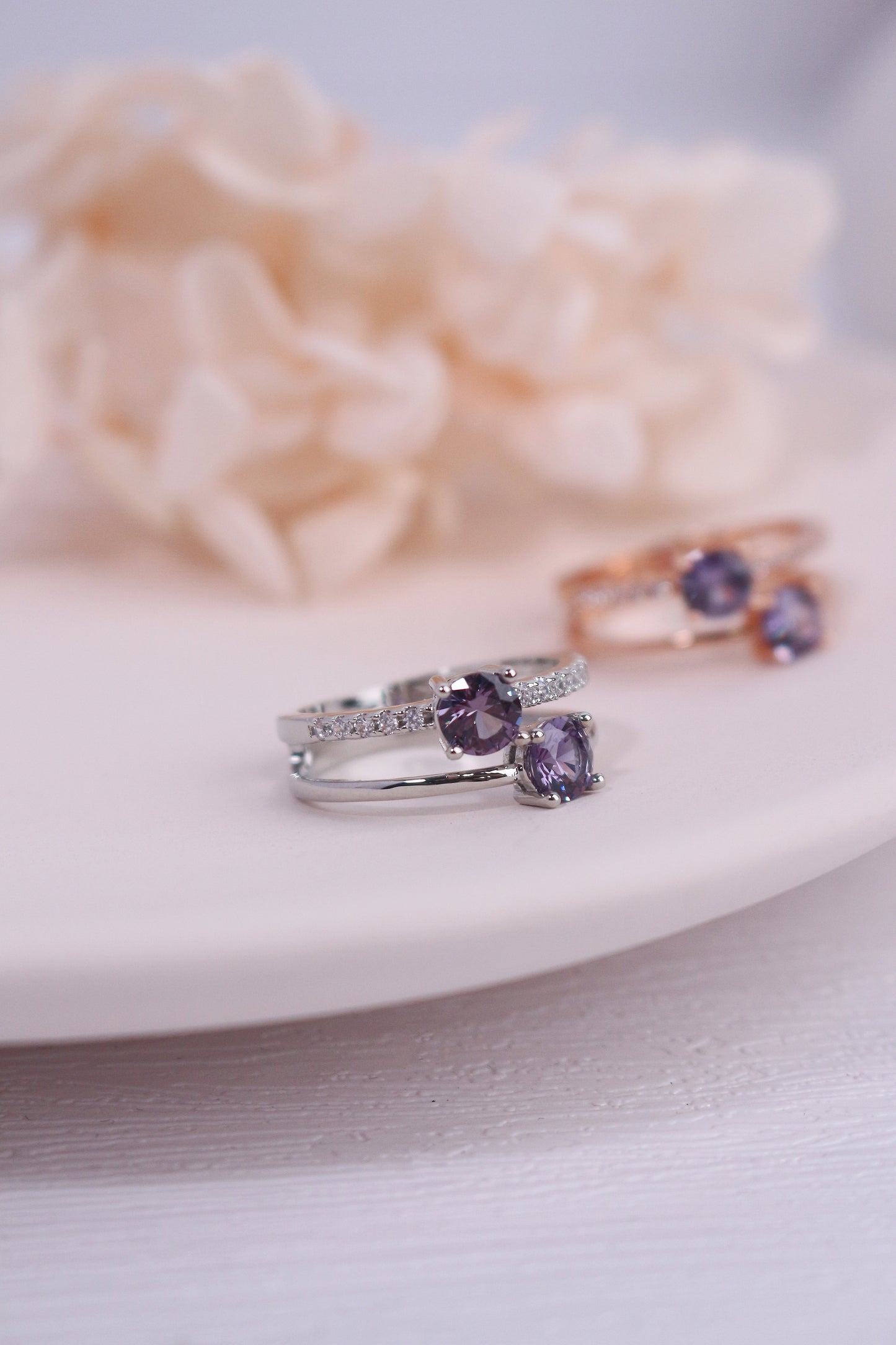 Twin Alexandrite Ring