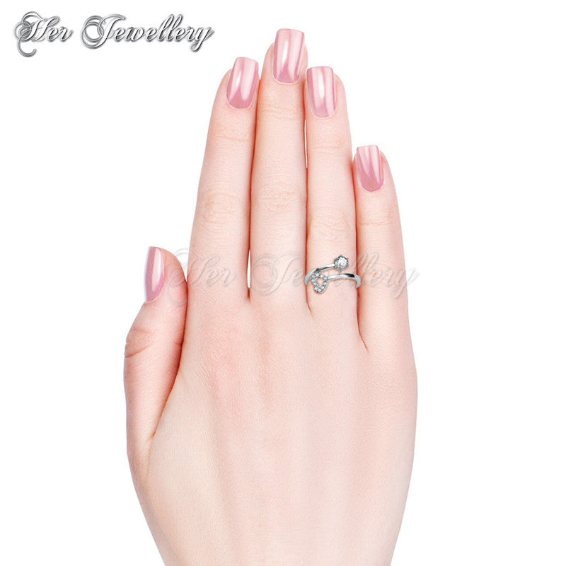 Swarovski Crystals Lasting Love Ring - Her Jewellery