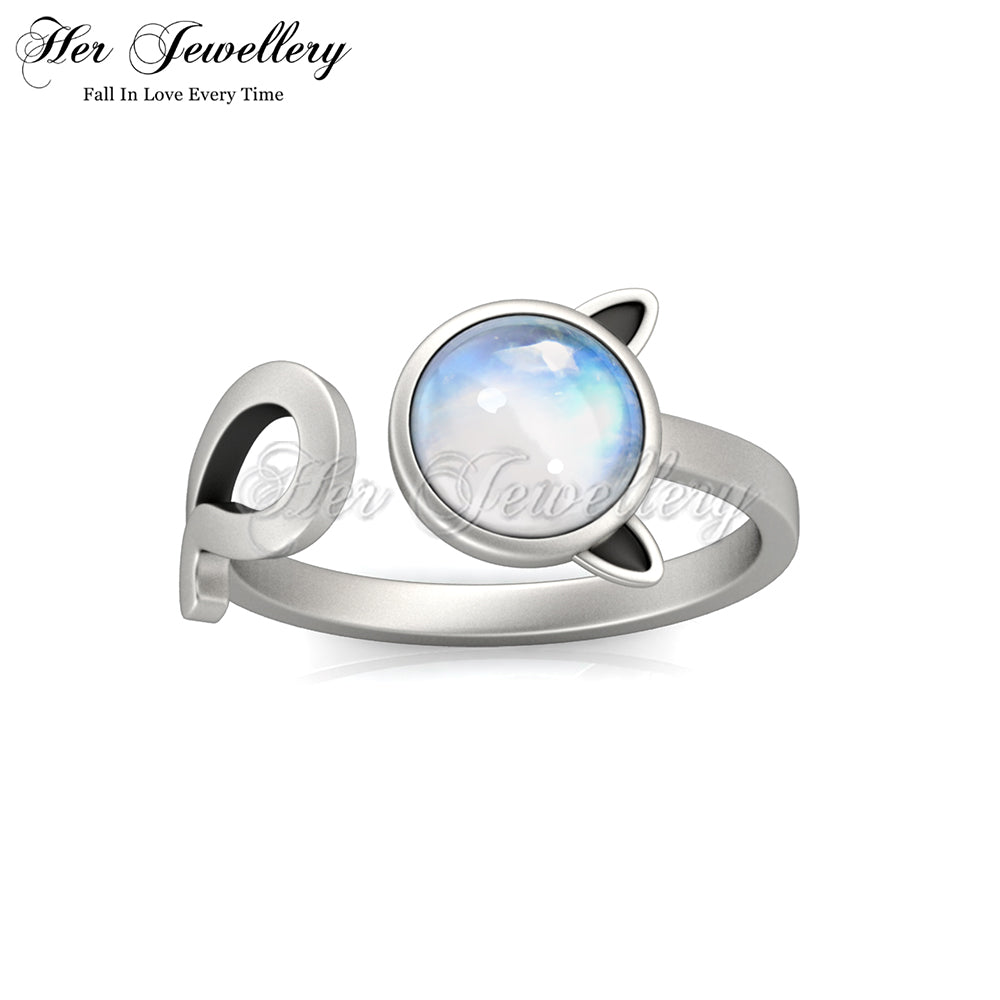 Kot Round Moonstone Ring