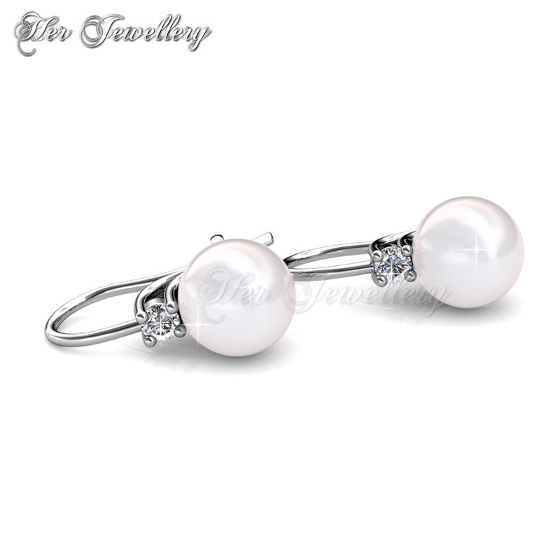 Swarovski Crystals Pearl Bomb Earrings - Her Jewellery