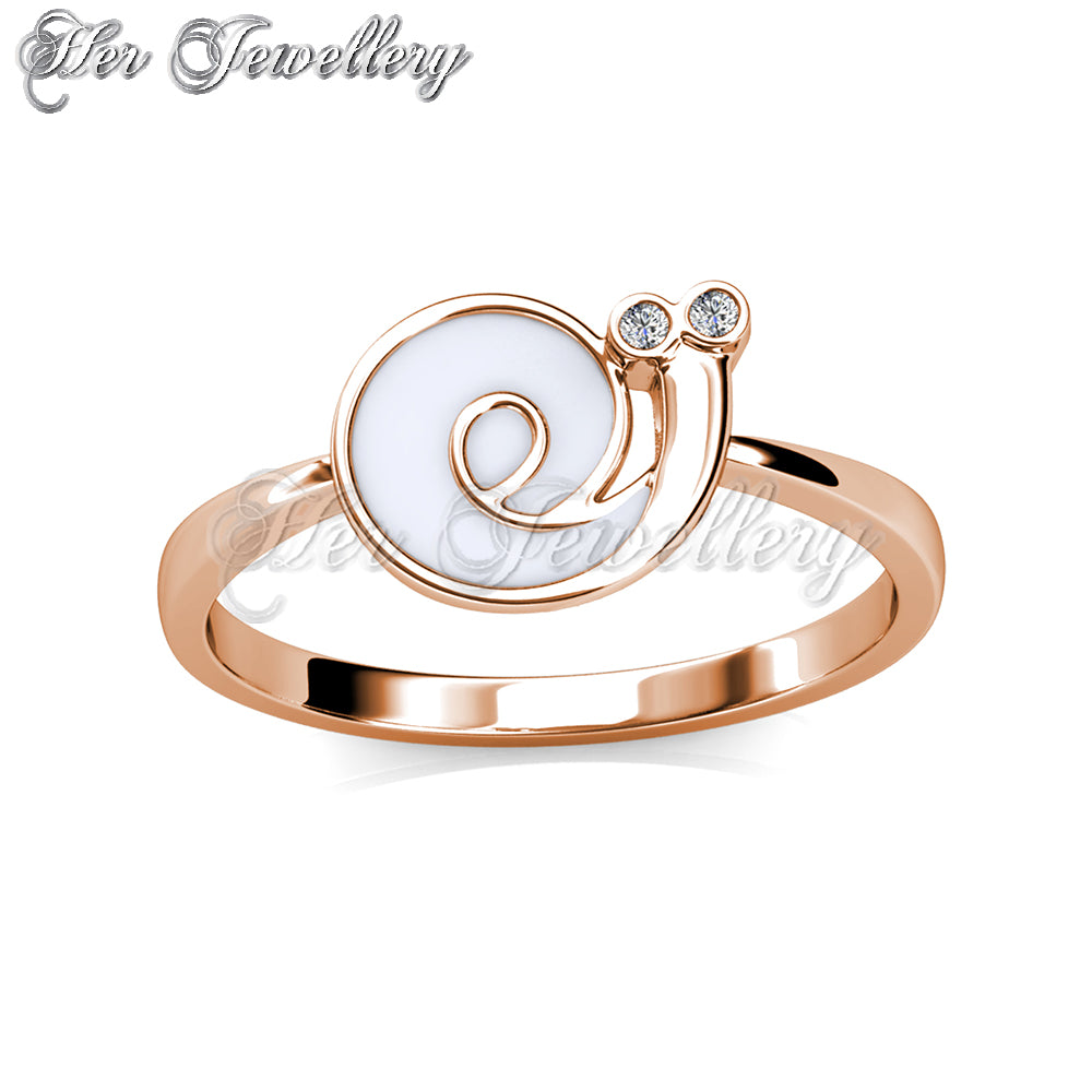 Swarovski Crystals Little Snail Ring - Her Jewellery