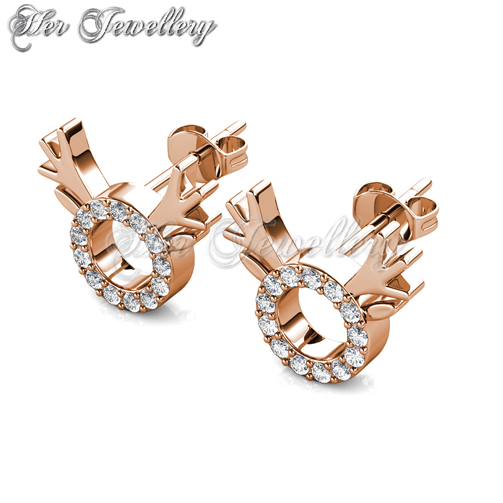 Swarovski Crystals Deer Antlers Earrings - Her Jewellery