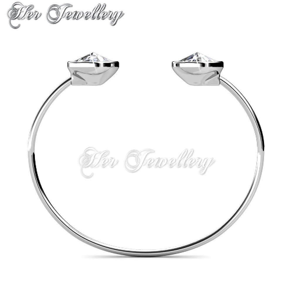 Swarovski Crystals Duo Crystaline Bangle - Her Jewellery