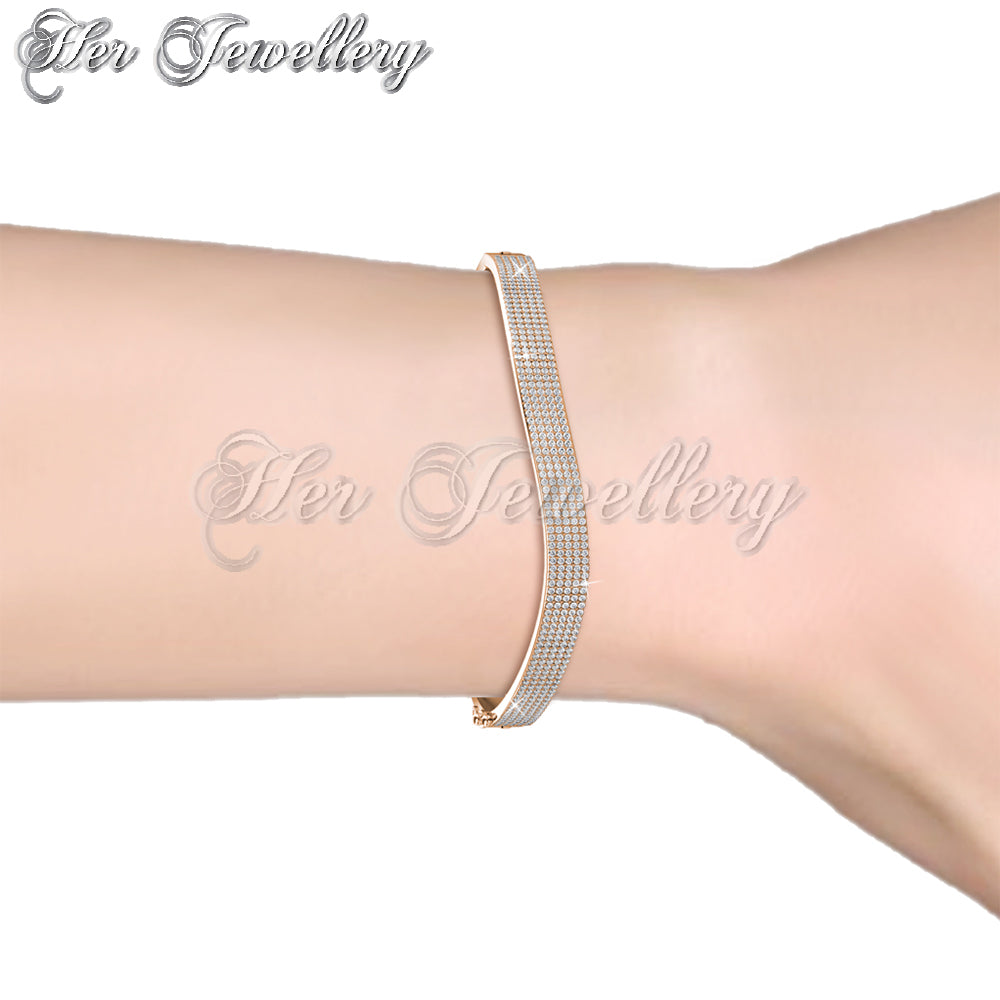 Swarovski Crystals Wave Bangle - Her Jewellery