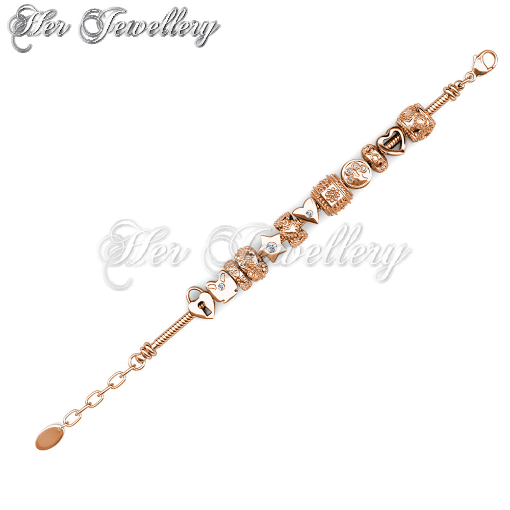 Swarovski Crystals Devoted Charm Bracelet - Her Jewellery