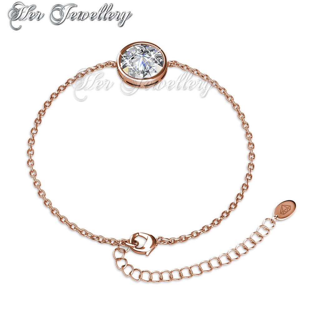 Swarovski Crystals Juliet Bracelet†(Rose Gold, Large) - Her Jewellery