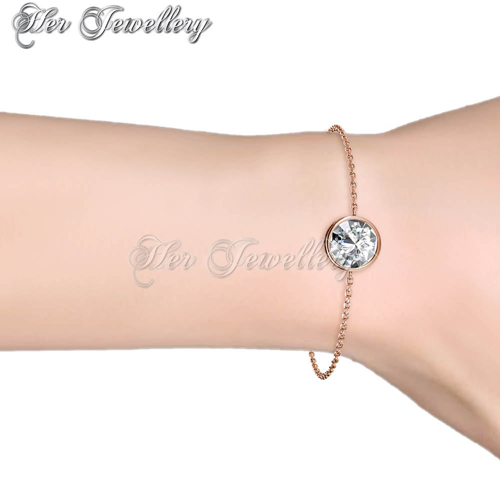 Swarovski Crystals Juliet Bracelet†(Rose Gold, Large) - Her Jewellery