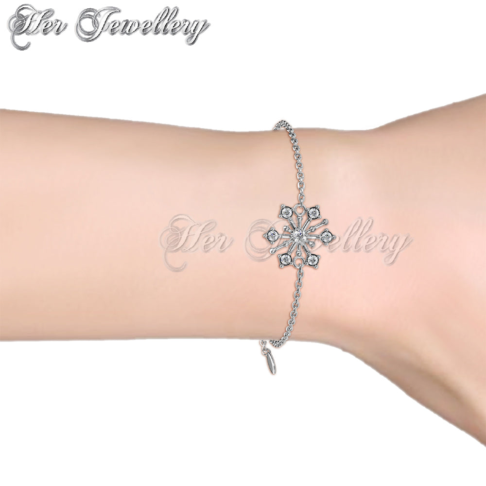 Swarovski Crystals Snowflakers Bracelet - Her Jewellery