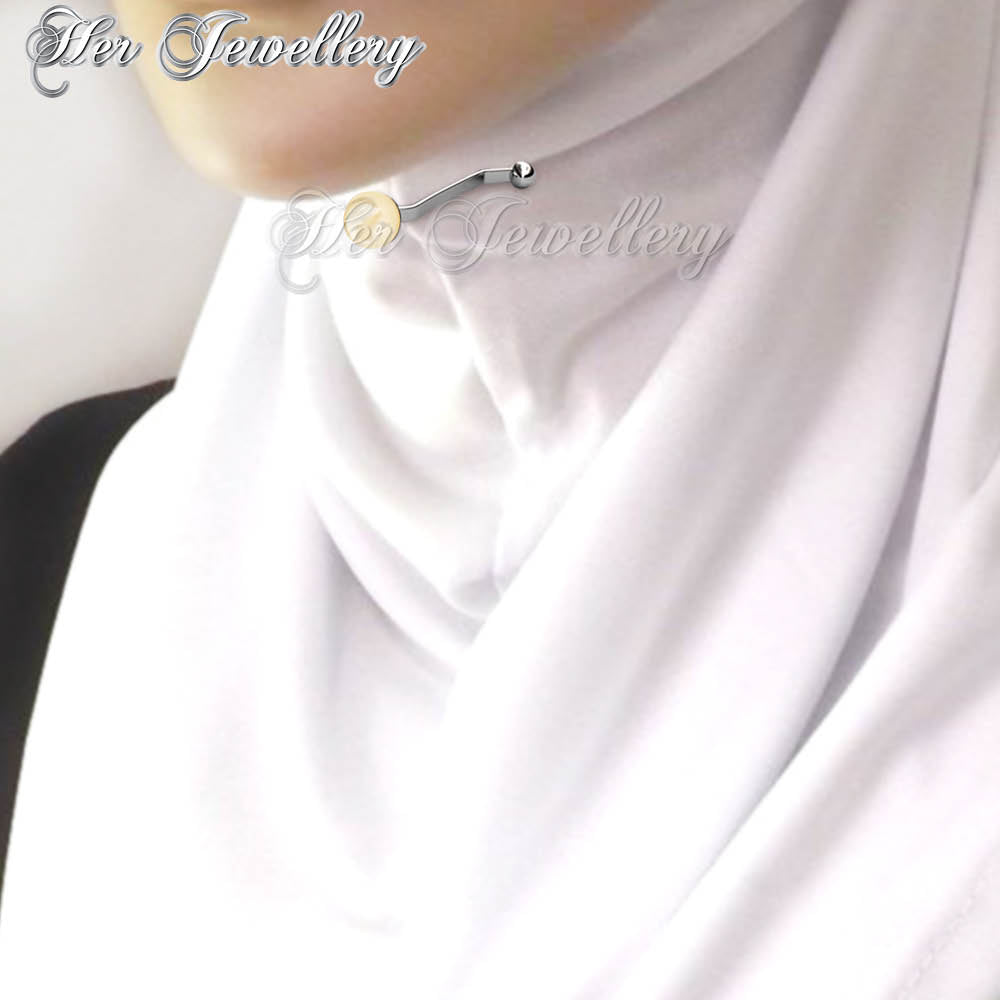 Swarovski Crystals Pearl Tudung Clip - Her Jewellery