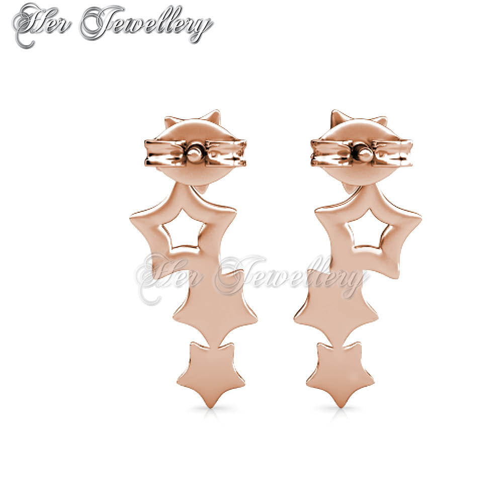 Swarovski Crystals 4 Stars Earrings - Her Jewellery