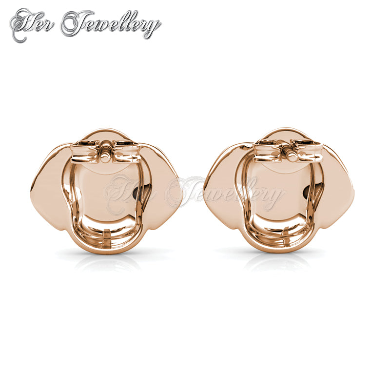 Swarovski Crystals Beagle Earrings (Rose Gold) - Her Jewellery