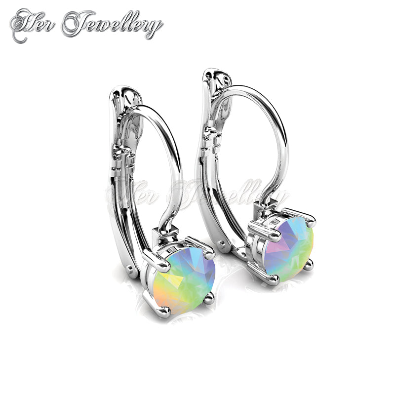 Swarovski Crystals Clip Round Earrings - Her Jewellery