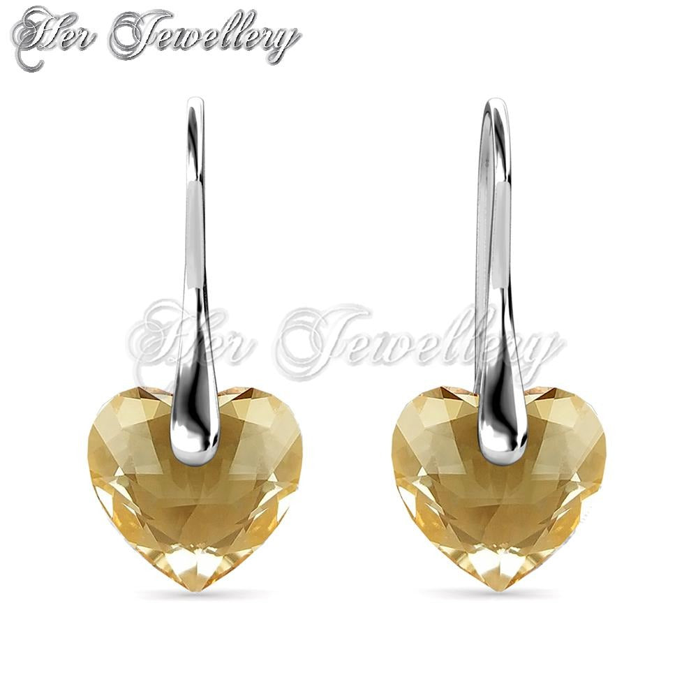 Crystaline Heart Earrings