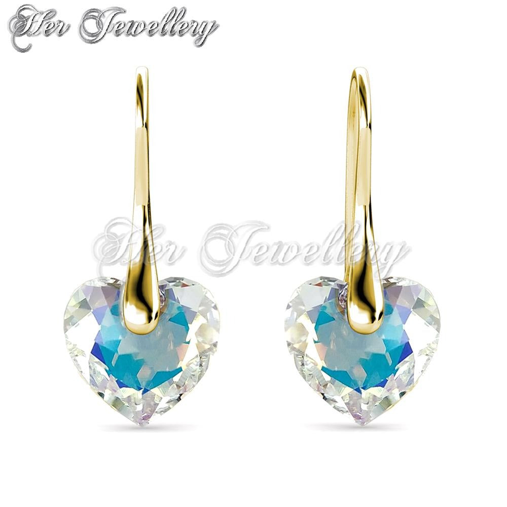 Crystaline Heart Earrings