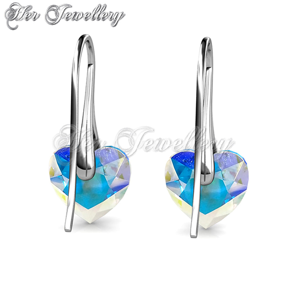 Crystaline Heart Earrings