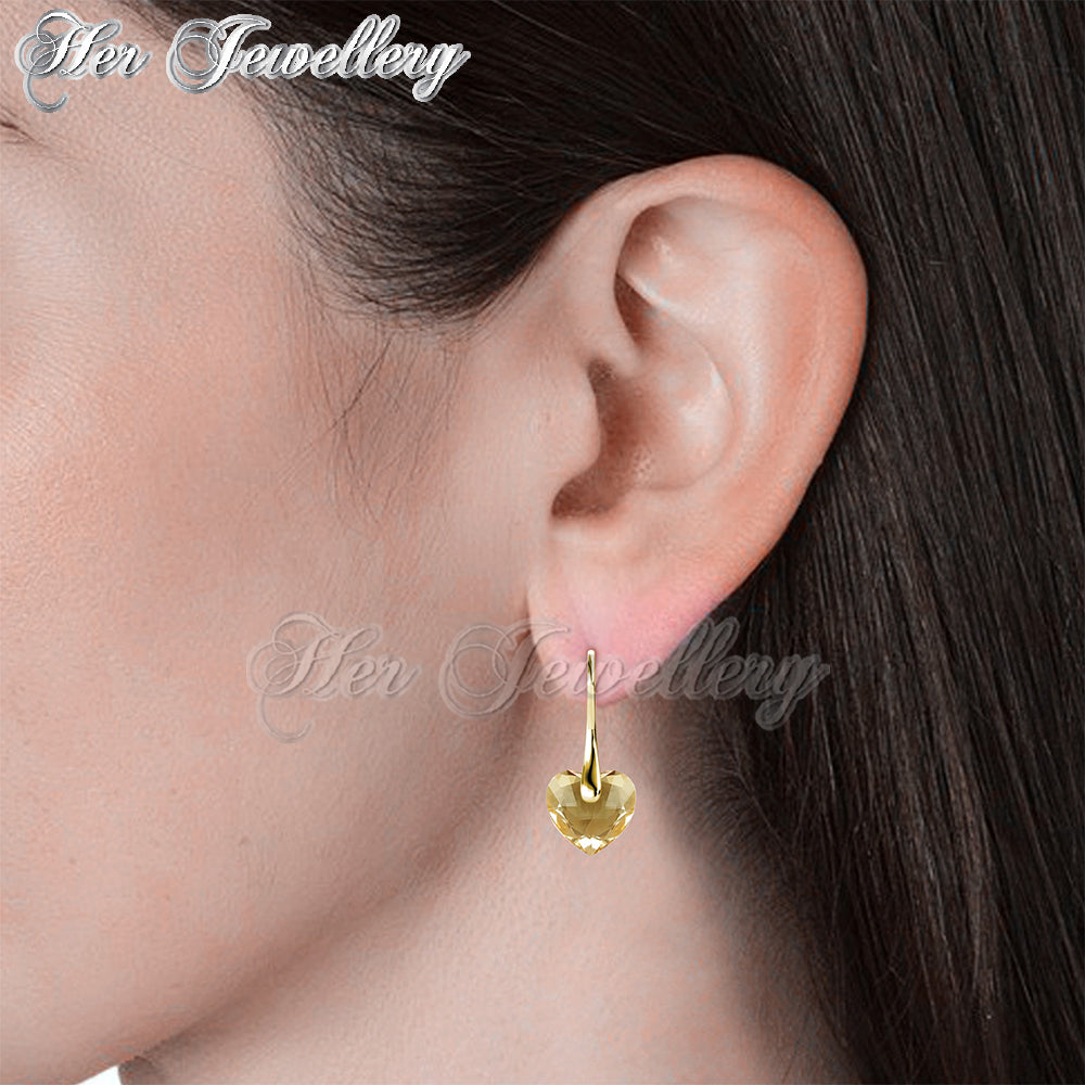 Crystaline Heart Earrings