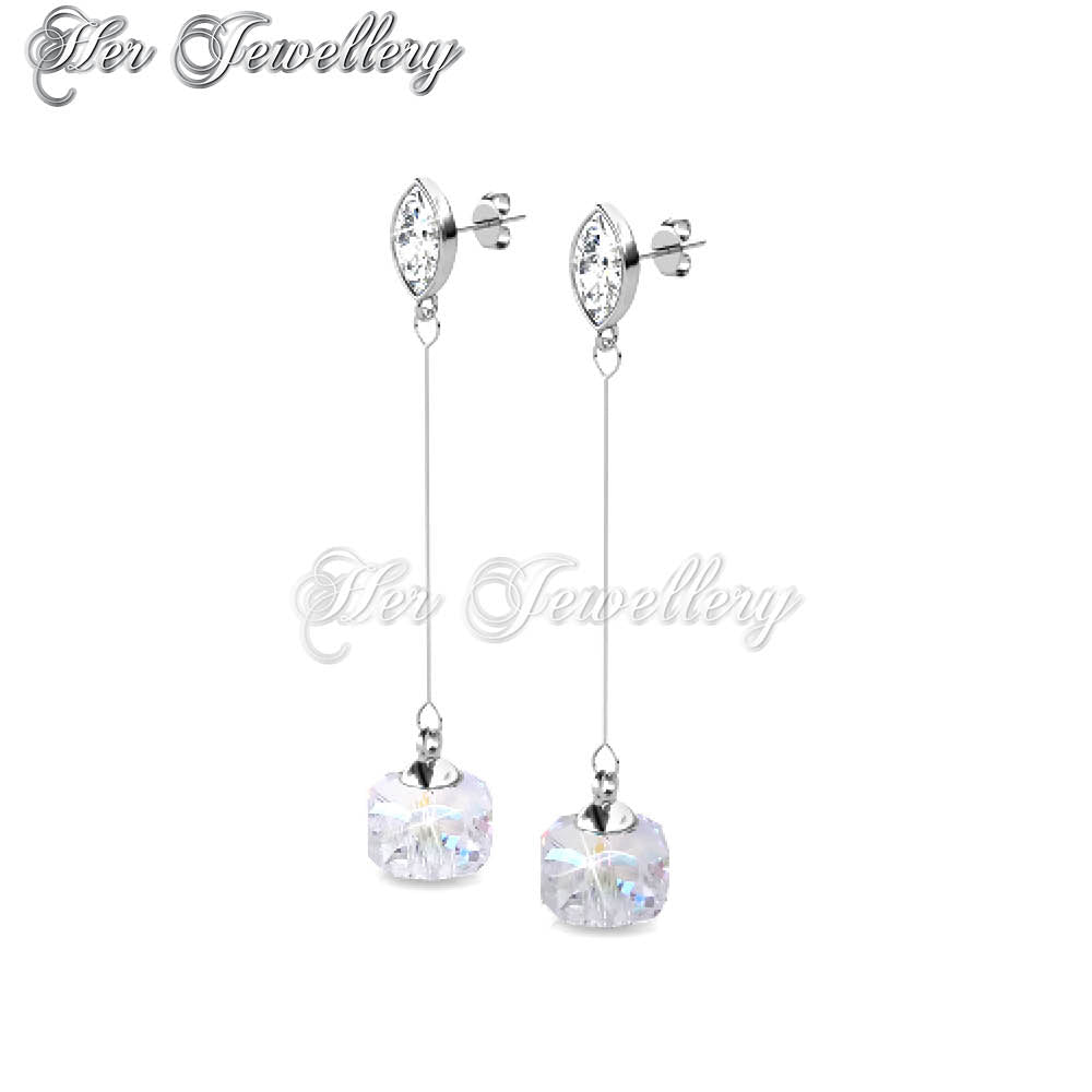 Swarovski Crystals Dangling Twine Earrings - Her Jewellery