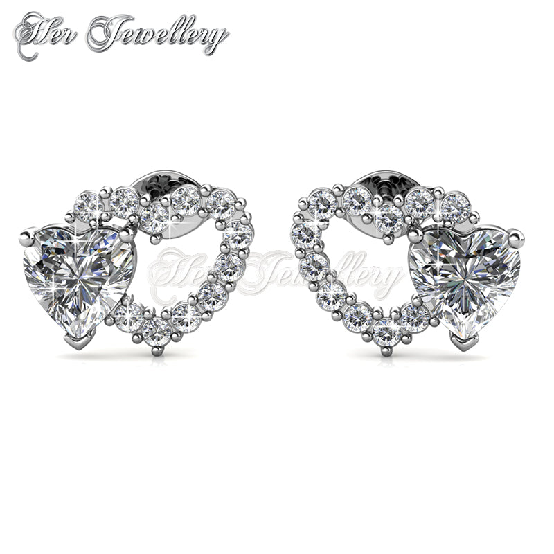 Swarovski Crystals Dear Love Earrings - Her Jewellery