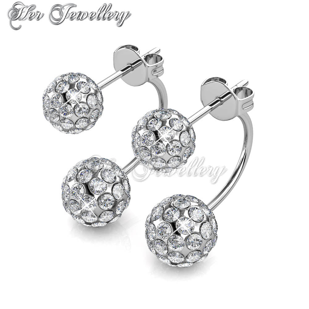 Swarovski Crystals Duo Spherical Earrings†- Her Jewellery