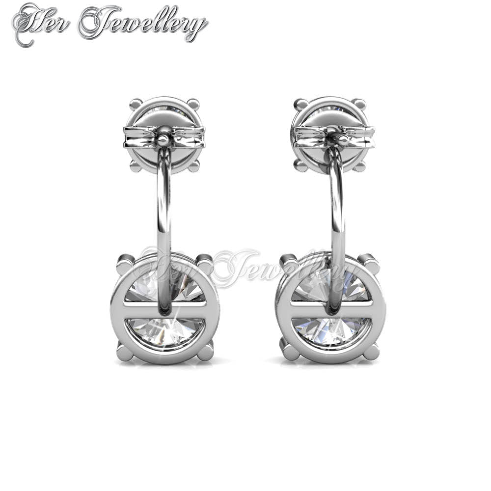 Swarovski Crystals Duo Stud Earrings†- Her Jewellery