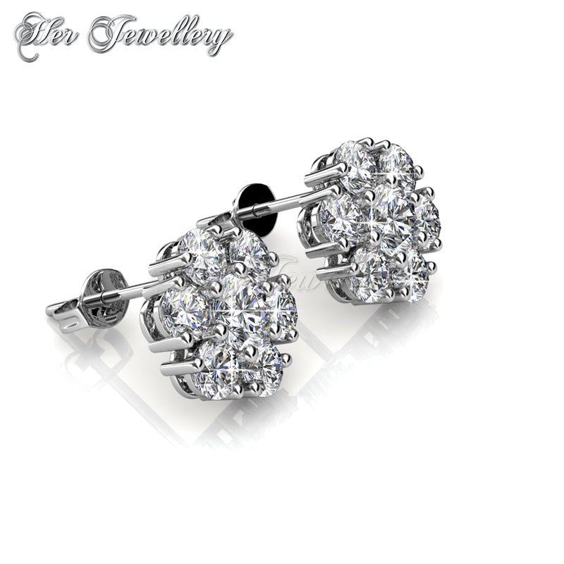 Swarovski Crystals Elegant Flower Earrings - Her Jewellery