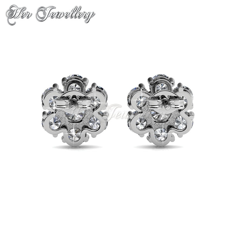 Swarovski Crystals Elegant Flower Earrings - Her Jewellery