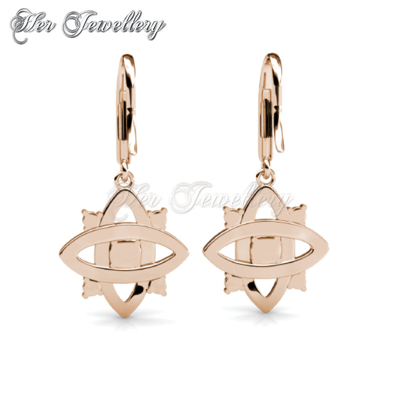 Swarovski Crystals Enchanted Cross Earrings (Rose Gold) - Her Jewellery