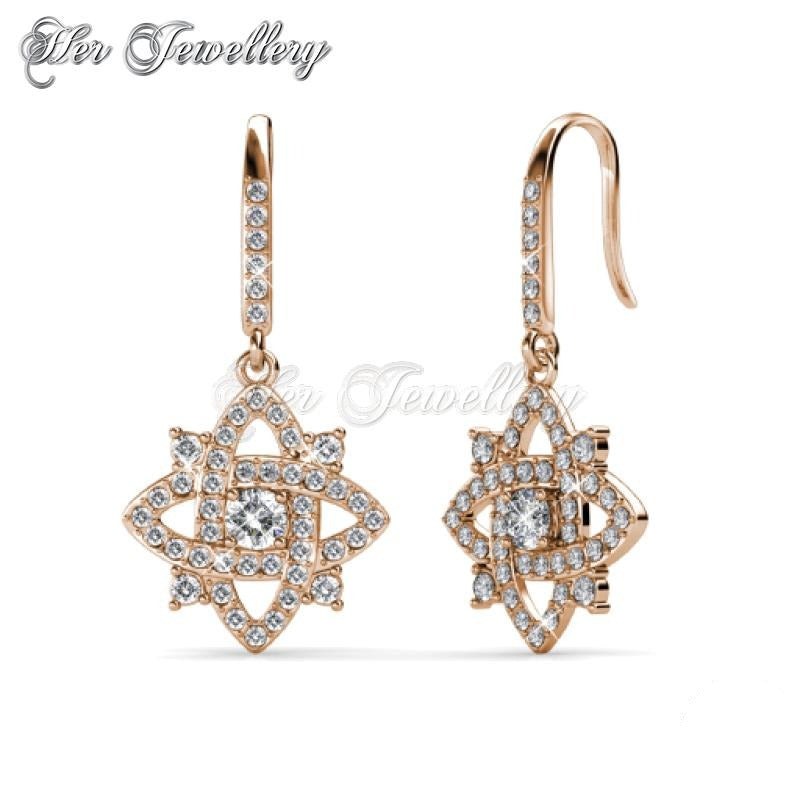 Swarovski Crystals Enchanted Cross Earrings (Rose Gold) - Her Jewellery