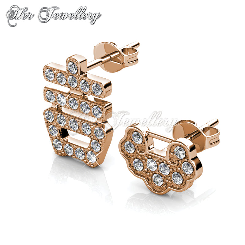 Swarovski Crystals Happiness Earrings - Her Jewellery
