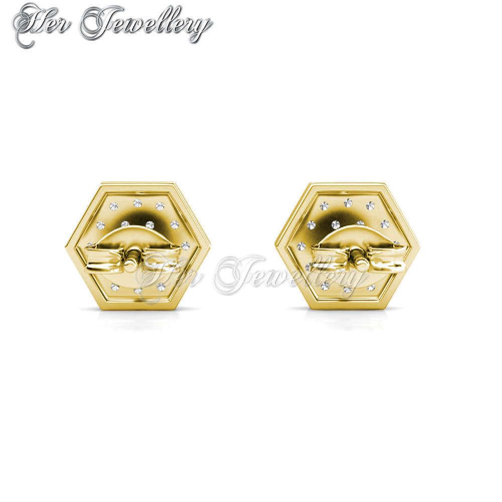Swarovski Crystals Hexagon Earrings - Her Jewellery