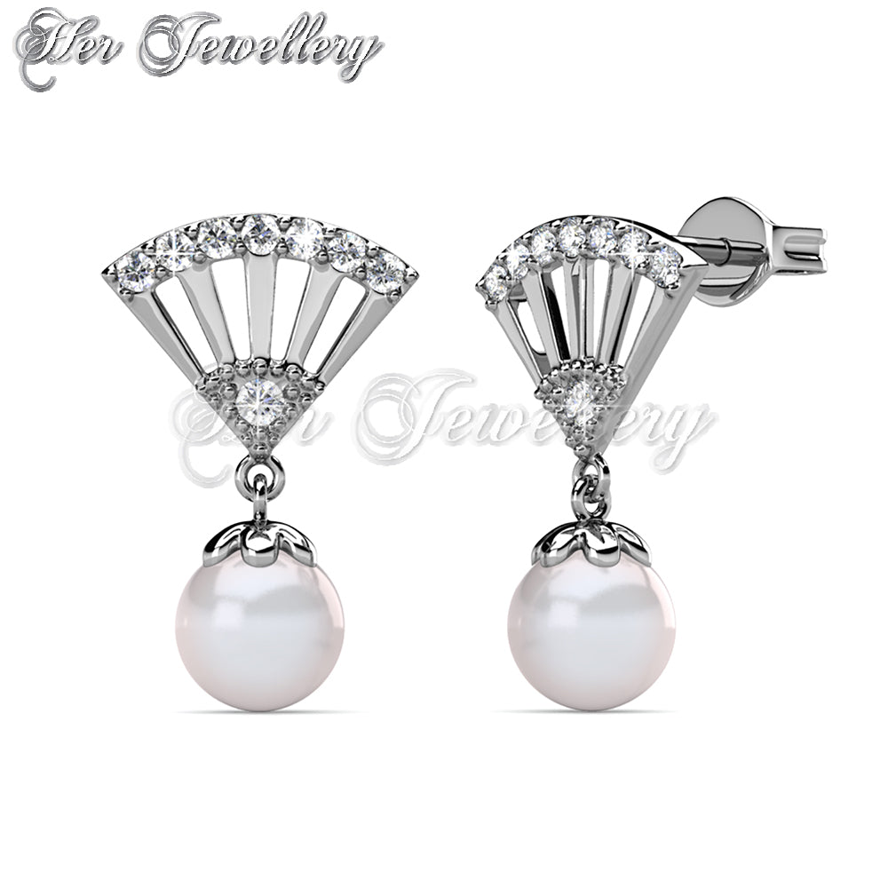 Swarovski Crystals Ingride Pearl Earrings - Her Jewellery