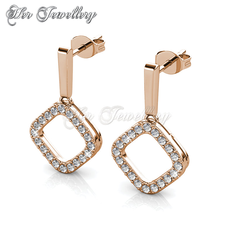Swarovski Crystals Irina Earrings†(Rose Gold) - Her Jewellery