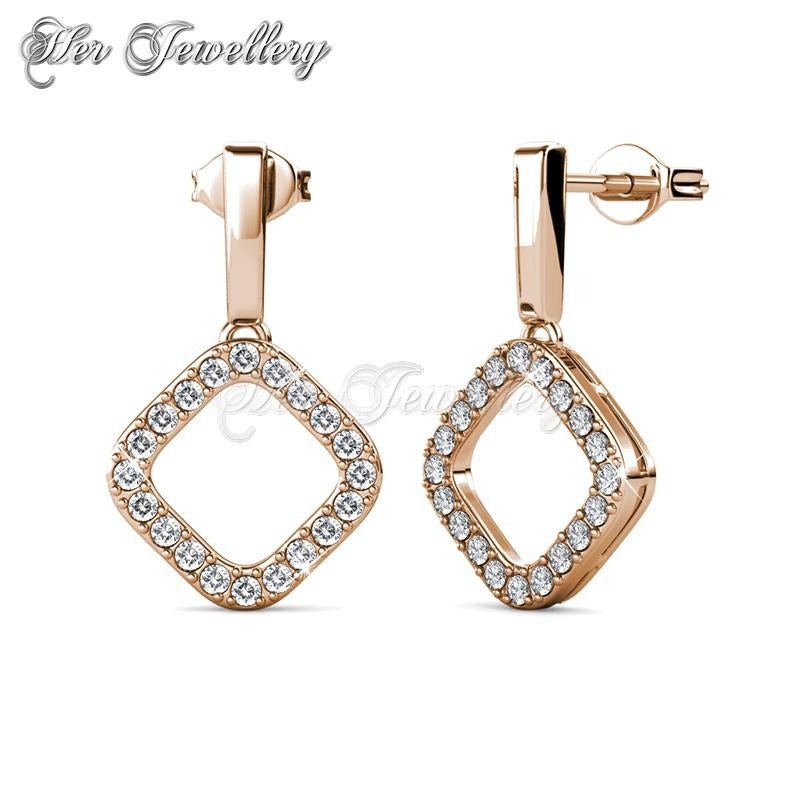 Swarovski Crystals Irina Earrings†(Rose Gold) - Her Jewellery