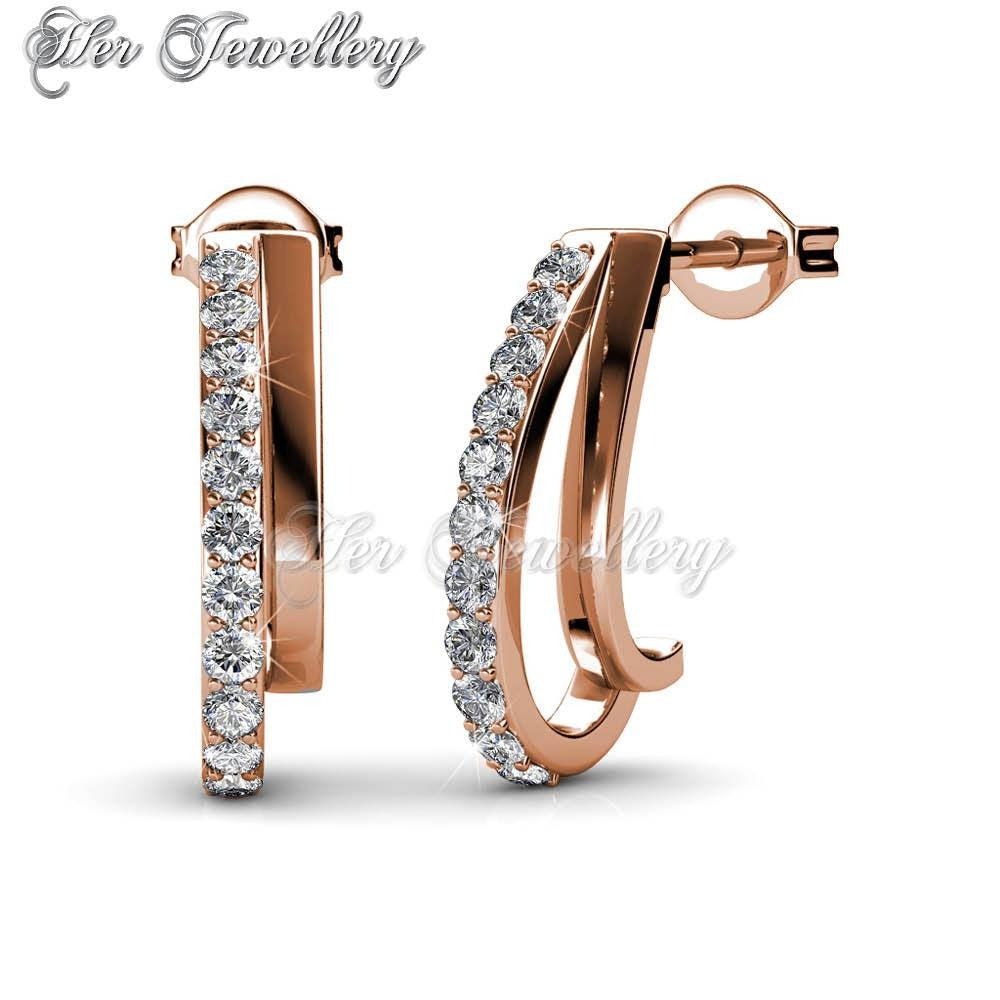 Swarovski Crystals Joyce Earringsâ€(Rose Gold) - Her Jewellery