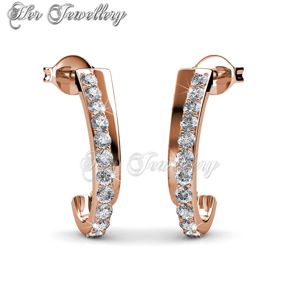 Swarovski Crystals Joyce Earringsâ€(Rose Gold) - Her Jewellery